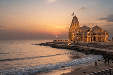 Somnath Temple at sunset